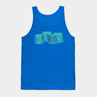 Downtown Las Vegas DTLV Retro Aqua Tank Top